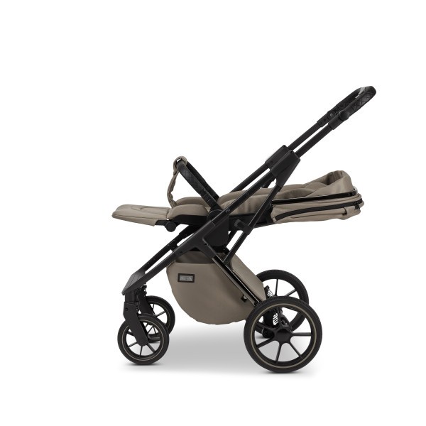 MOON PIÚ EXTRA black chrome Kombinovaný kočárek