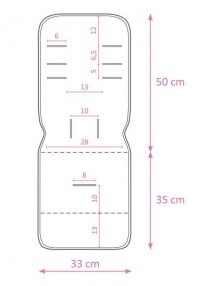 CEBA Vložka do kočárku oboustranná 33 x 85 cm