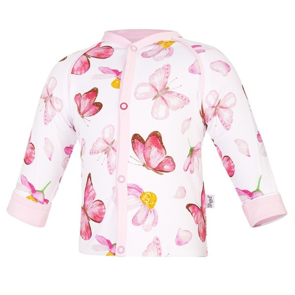 Kabátek podšitý Outlast® - růžový motýl/růžová baby