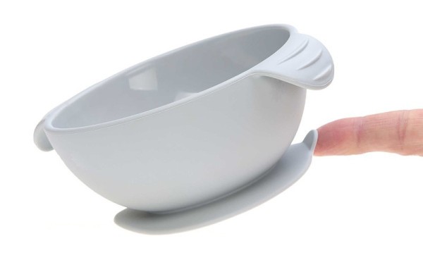 Miska Lassig Bowl Silicone grey with suction pad