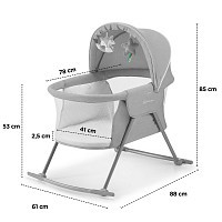 Kinderkraft Postýlka dětská 3v1 Lovi Beige 2020 Kinderkraft Postýlka dětská 3v1 Lovi Beige 2020