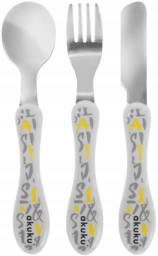 AKUKU Dětský nerezový příbor sada 3 ks