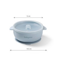 BABYONO Miska silikonová s přísavkou a víčkem 6m+