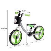 Kočárek sportovní Grande City Black Kinderkraft + Dětské odrážedlo 2WAY Next