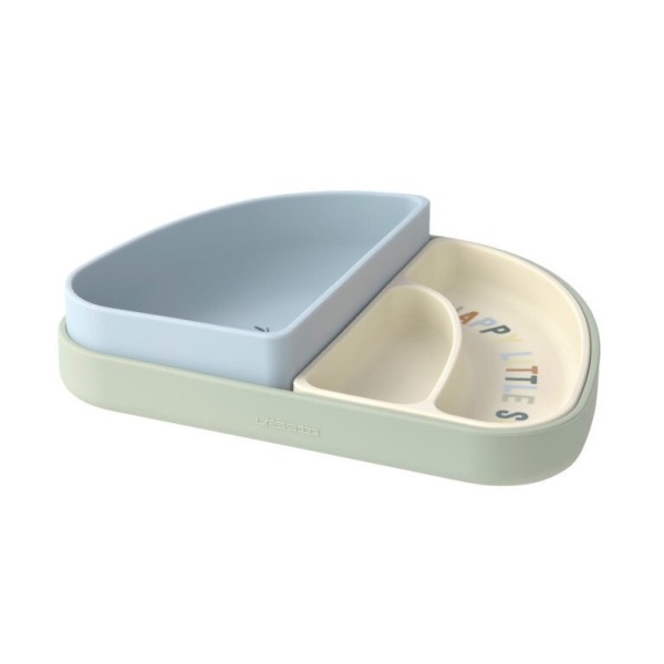 LÄSSIG Silikonový jídelní set Dish Set Silicone Section Happy Fruits