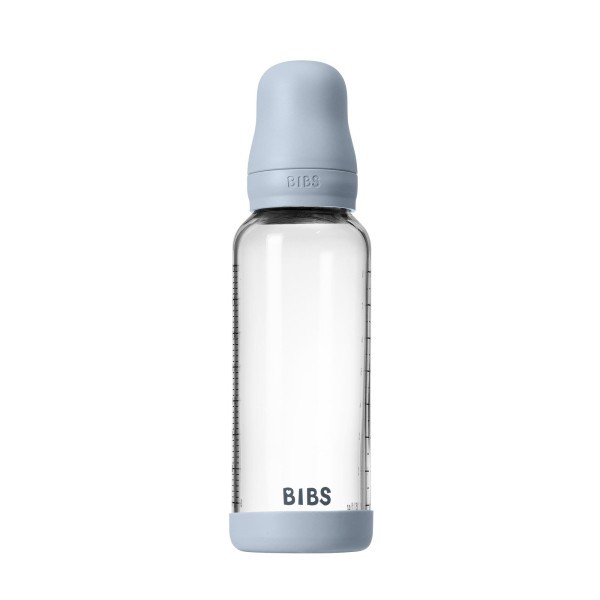 BIBS antikoliková skleněná lahev s kaučukovou savičkou 240ml