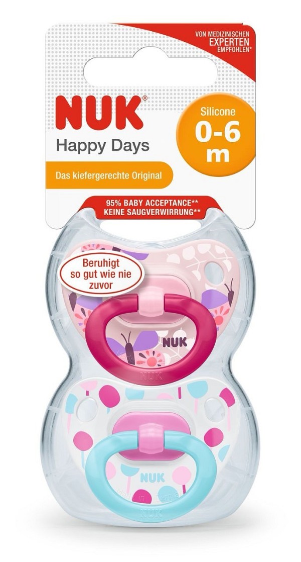 Dudlík NUK HAPPY DAYS duopack SI,V1