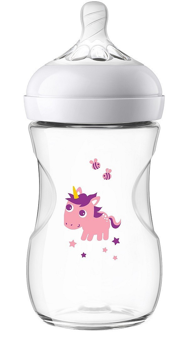 Láhev Avent Natural 260 ml, 1 ks jednorožec nová