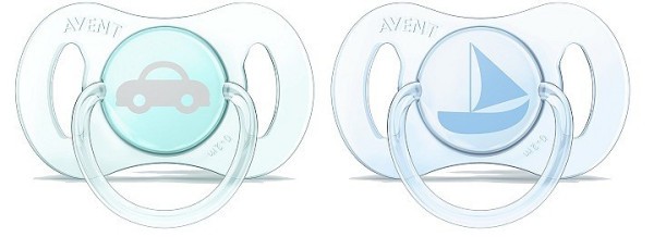 Šidítko Avent MINI 0-2m, 2 ks - chlapec