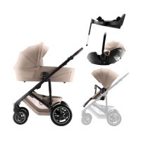 BRITAX Set kočárek Smile 5Z + hluboká korba + autosedačka Baby-Safe PRO + Vario Base 5Z Style