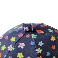 LITTLE ANGEL Čepice podšitá Outlast® - tm.modrá kvítí/jahodová