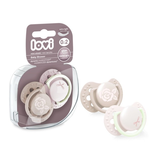 LOVI Mini dudlík BABY SHOWER 0-2m 2ks