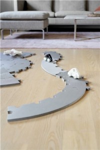 Baby Dan kulatá hrací podložka puzzle/dráha Grey 110 cm