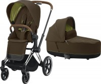 Kočárek CYBEX Priam Chrome Brown Seat Pack 2021 včetně korby