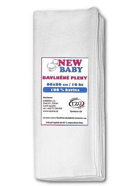 NEW BABY Bavlněné pleny 60x80 cm STANDARD 10 ks