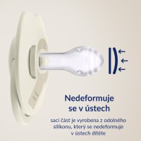 LOVI Dudlík svítící silikonový dynamický PRIME 2ks Ivory/Blush