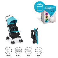 KINDERKRAFT Mini Dot Coral Kočárek sportovní + koš na pleny Angelcare
