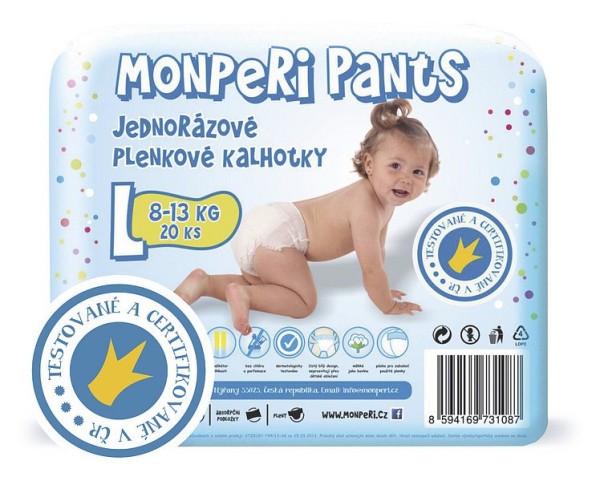 MonPeri Plenkové kalhotky Pants L, 8-13kg
