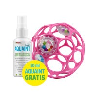 OBALL Hračka Oball RATTLE 10 cm 0m+AQUAINT 100% ekologická čisticí voda 50 ml