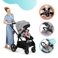 KINDERKRAFT Kočárek kombinovaný Everyday 2v1 Black Dark Grey