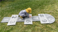 Baby Dan Skákací panák - podložka puzzle 90x90 cm
