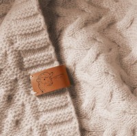 BABYONO Deka z merino vlny 75 x 100 cm dark beige 0m+