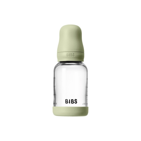BIBS antikoliková sklenená lahev se silikonovým dudlíkem 120ml
