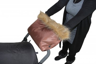 Rukávník kočár LUXURY - hnědý