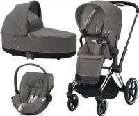 Kočárek CYBEX Set Priam Chrome Black Seat Pack 2021 včetně korby a Cloud Z i-Size