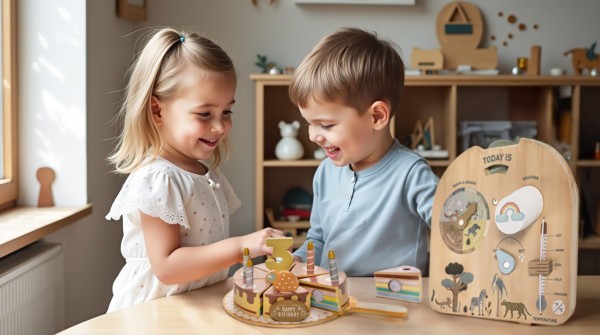 ZOPA Dřevěná Montessori deska Počasí