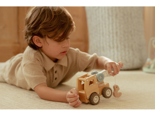 LITTLE DUTCH Autojeřáb dřevěný