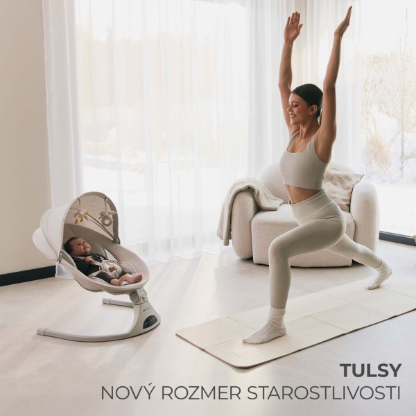 KINDERKRAFT Lehátko houpací 2v1 Tulsy, do 9kg