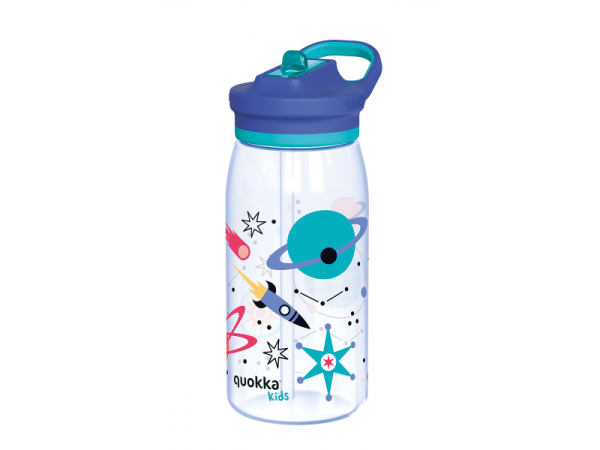 QUOKKA Plastová láhev s pítkem Glow Kids Cars 580 ml