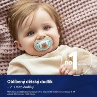 LOVI Dudlík svítící silikonový dynamický CAPICHILL 6-18m 2ks