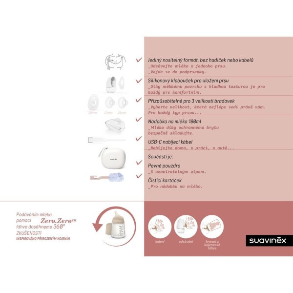 SUAVINEX Odsávačka mateřského mléka HANDS-FREE
