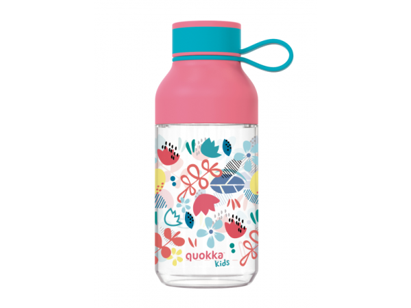 QUOKKA Plastová láhev Ice Kids s poutkem 430 ml