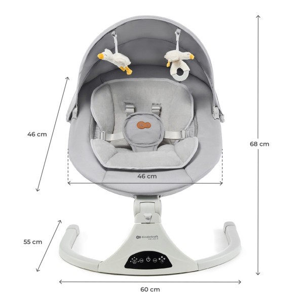 KINDERKRAFT Lehátko houpací 2v1 Tulsy, do 9kg