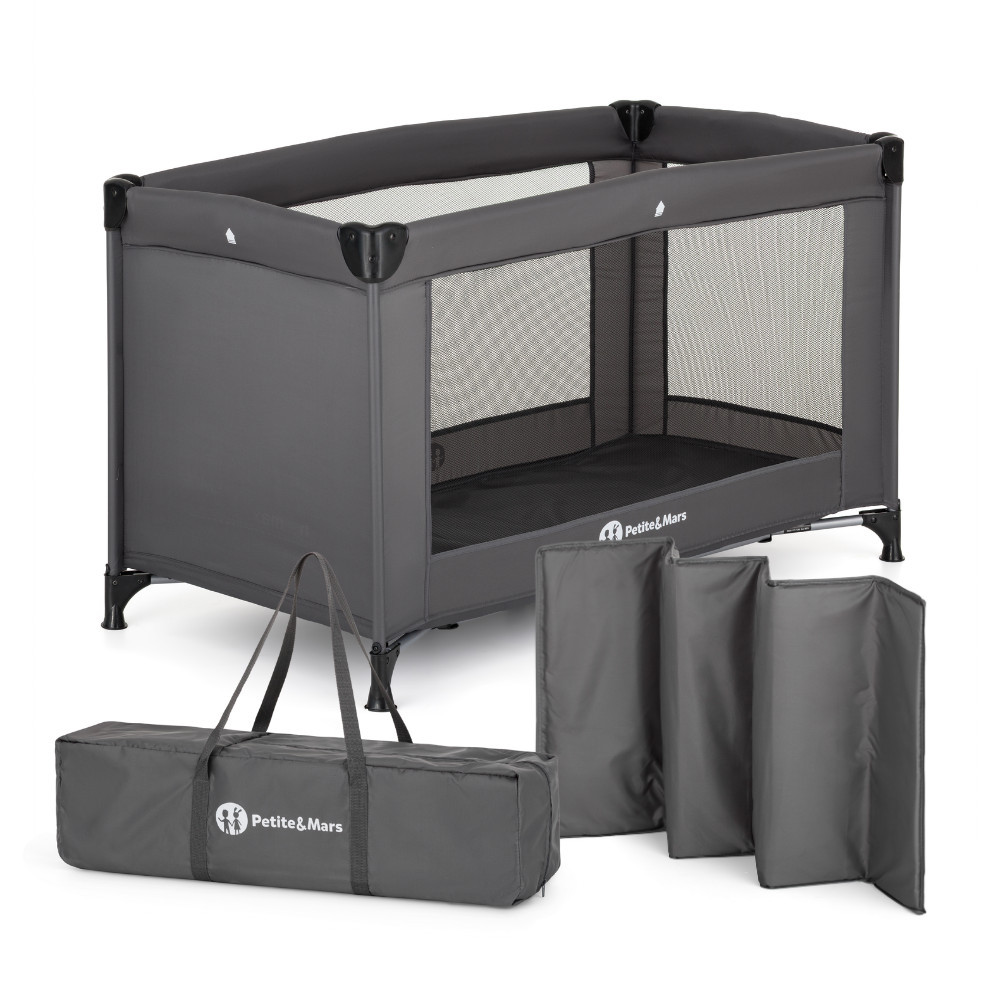 PETITE&MARS Postýlka cestovní Koot - Lite, Dark Grey