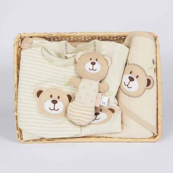 NEW BABY 4-dílný kojenecký dárkový set z BIO bavlny