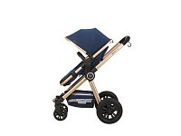 GMINI Sportovní kočár Grand Lux denim - zlatá