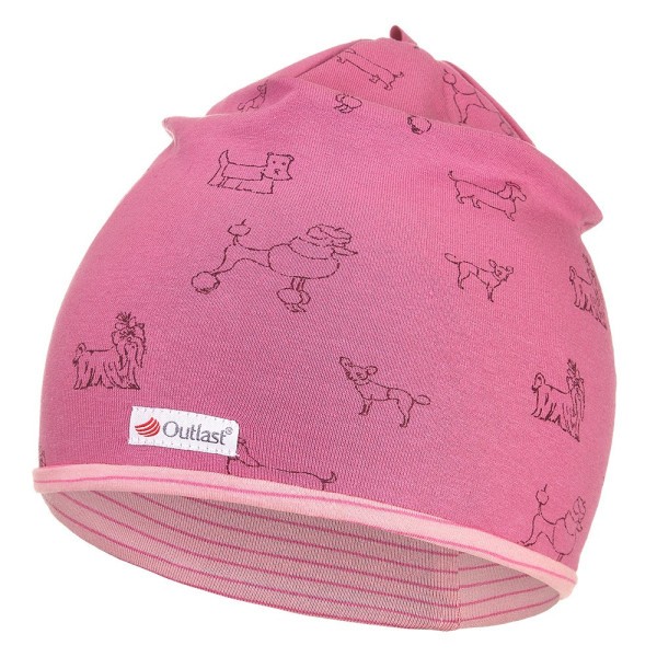 Čepice podšitá Outlast® - růžová pes/pruh starorůžový Velikost: 1 | 36-38 cm
