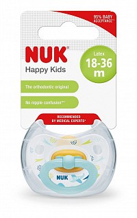 Dudlík NUK HAPPY KIDS,LA,V3 (18-36m.) box