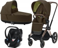 Kočárek CYBEX Set Priam Rosegold Seat Pack 2021, Lux Carry Cot včetně Aton 5