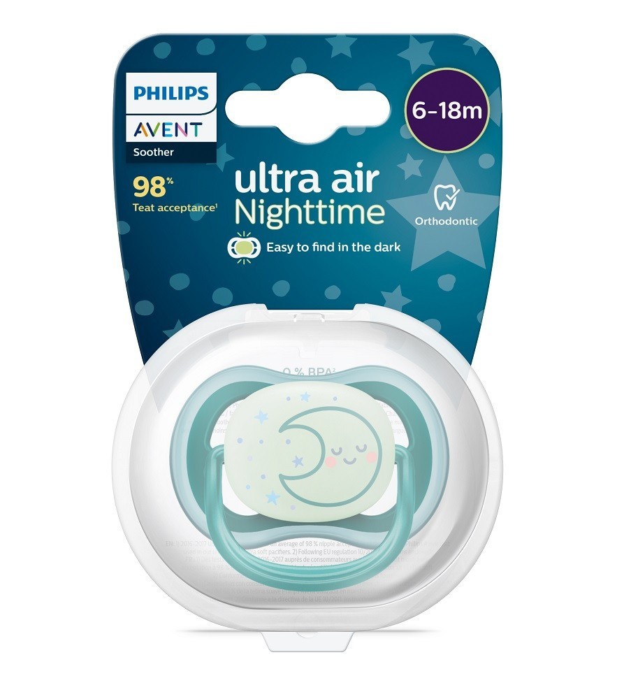 Philips AVENT Šidítko Ultra air noční 6-18m, 1ks