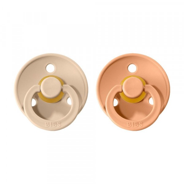 Bibs Colour vel.1 z přírodního kaučuku 2ks - Vanilla & Peach