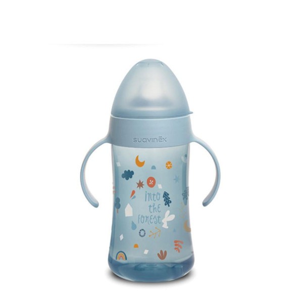 SUAVINEX DRUHÁ láhev s oušky FOREST 270 ml - MODRÁ