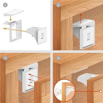 BABYONO Zámky magnetické na nábytek 4ks