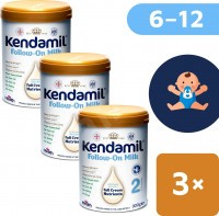 3x Kendamil pokračovací mléko 2 DHA+ (900g)