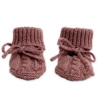LODGER Capáčky Knit Cable vel. 0 - 6 měsíců
