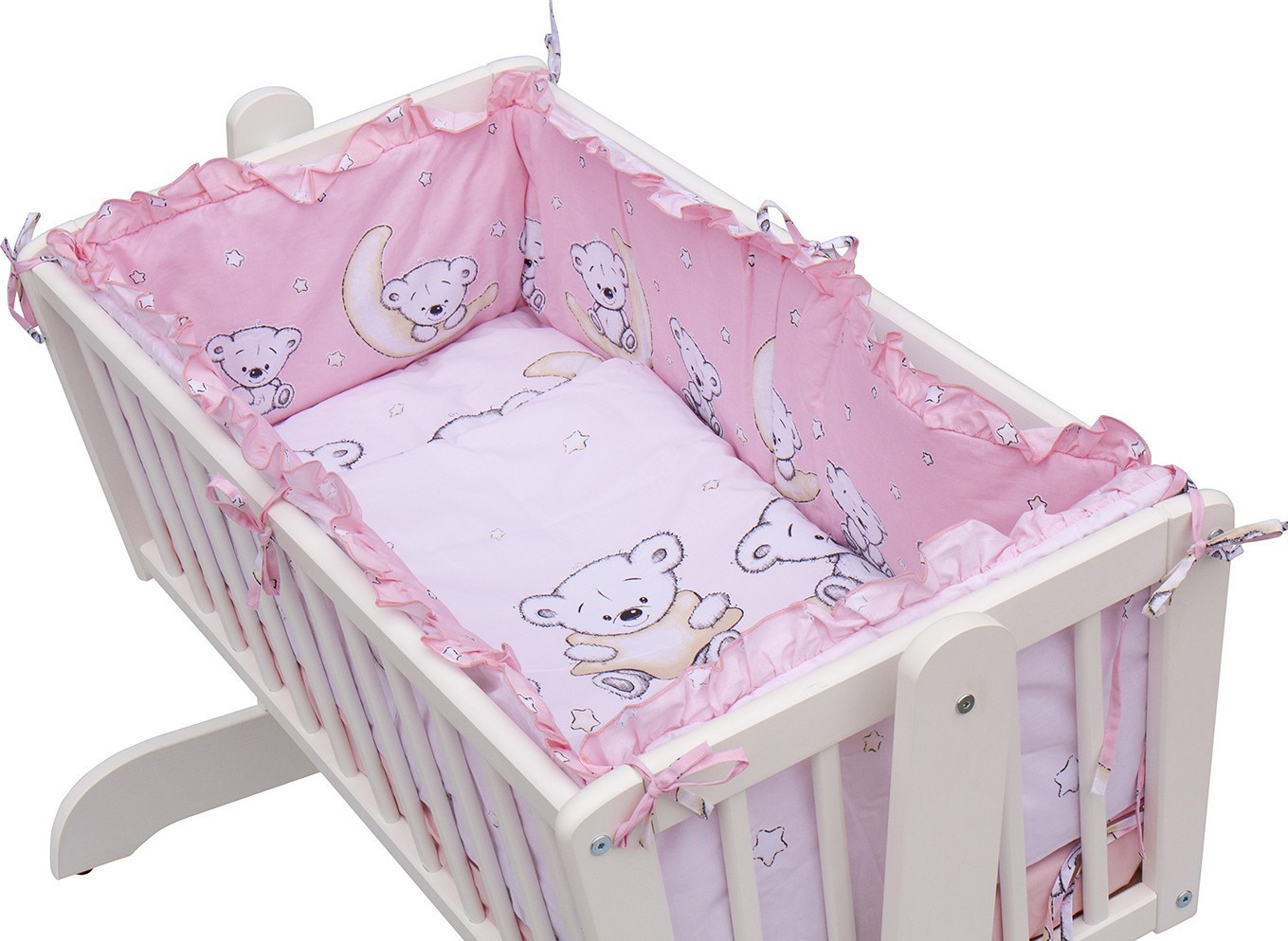 SCARLETT Souprava do kolébky - Toro - růžová